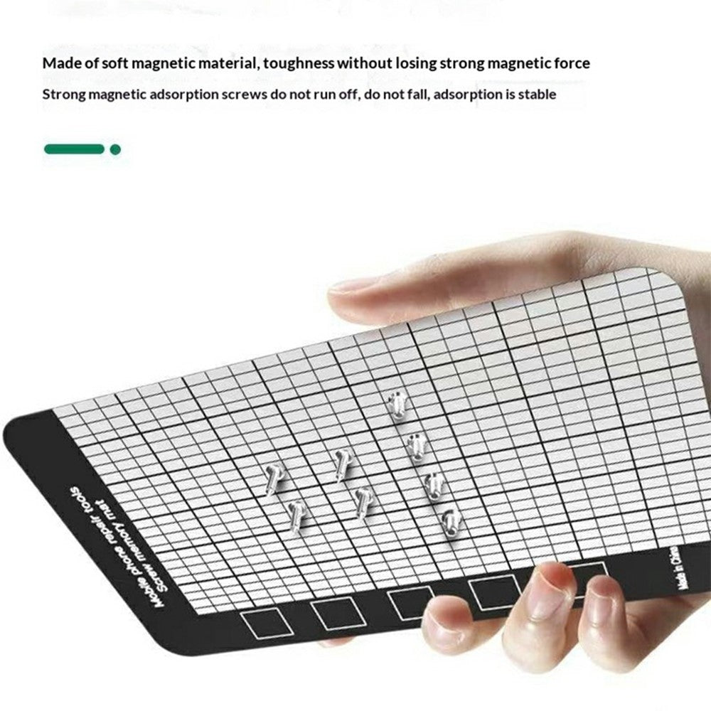 JIAFA 179 x 65mm Magnetic Screw Organizer Mat Memory Pad for Mobile Phone Repair Tools