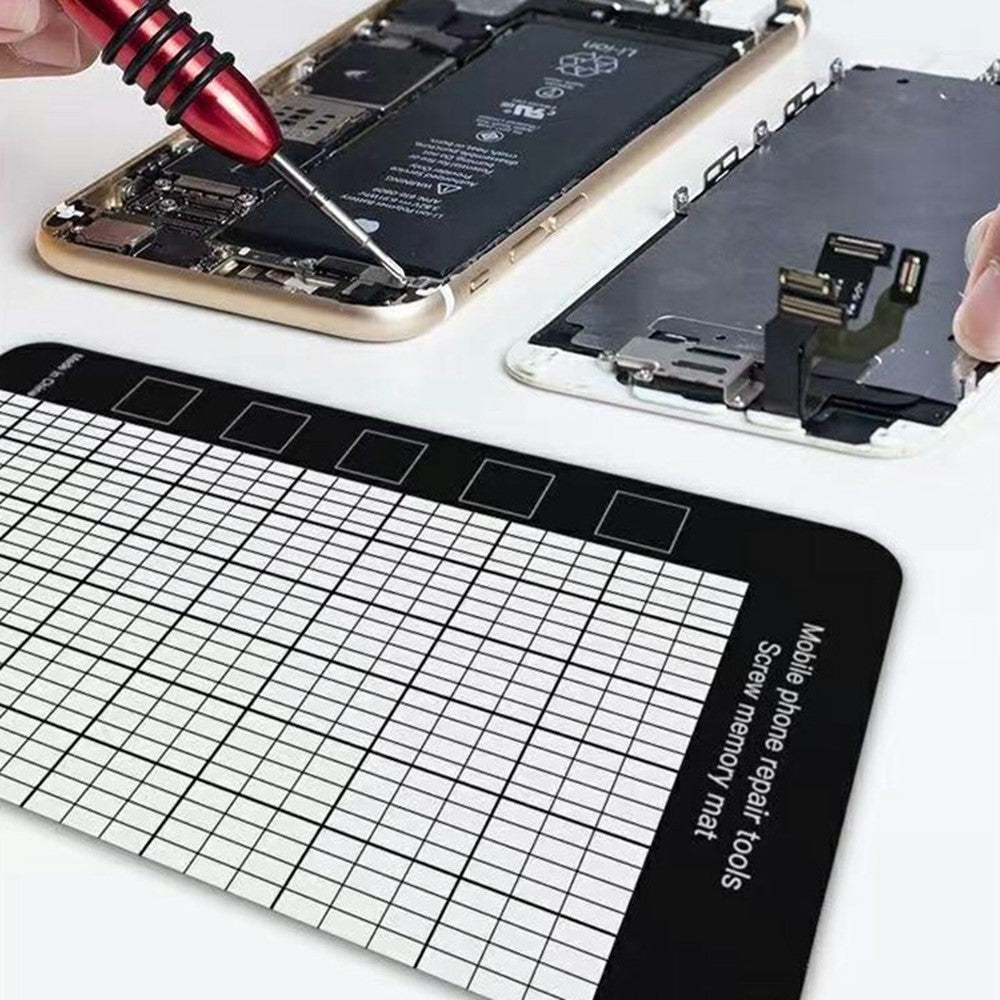 JIAFA 179 x 65mm Magnetic Screw Organizer Mat Memory Pad for Mobile Phone Repair Tools