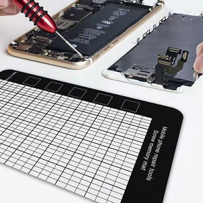 JIAFA 179 x 65mm Magnetic Screw Organizer Mat Memory Pad for Mobile Phone Repair Tools