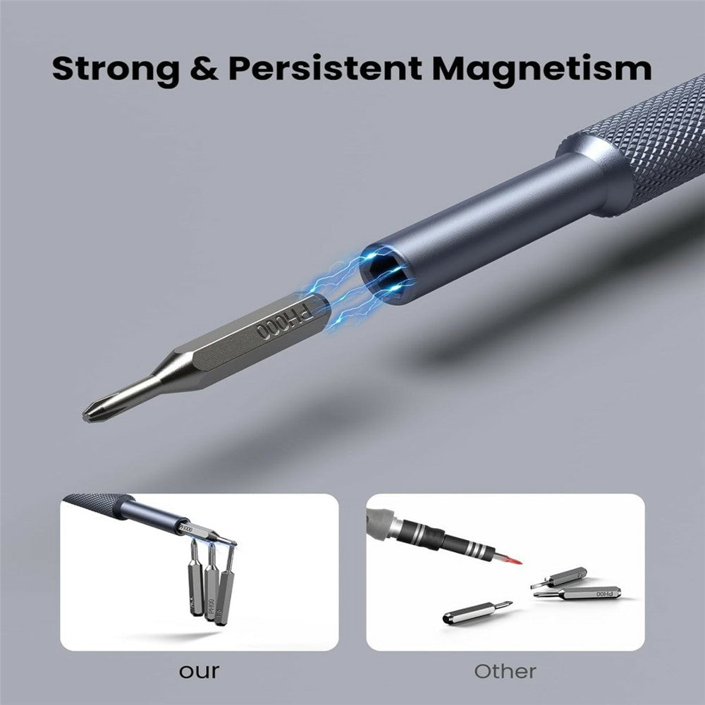 AXTH 50 in 1 Precision Screwdriver Set S2 Steel Magnetic Bits Repair Tool Kit for Phone Laptop Gaming Console Watch Glasses