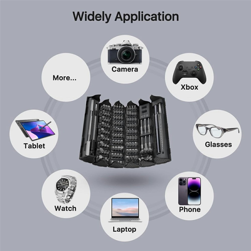 AXTH 128 in 1 Precision Screwdriver Set S2 Steel Bits Portable Repair Tool Kit for iPhone MacBook Switch