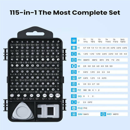 AXTH 116 in 1 Multi-Function Screwdriver Set 115Pcs Precision Repair Tool Kit with Case for Phone Laptop iPad