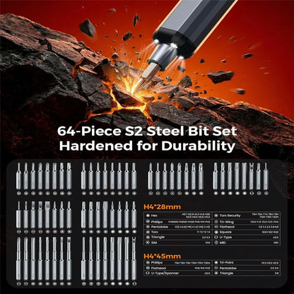 AXTH 76 in 1 Electric Screwdriver Set Multi-Function Tiny Cordless Repair Tool Kit for Electronics Repair