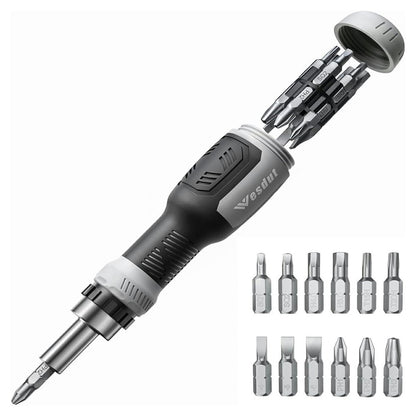 WESDUT 13 in 1 Ratchet Screwdriver Set 45-Tooth Multi-Bit Tool Kit for Home Repair Electronics