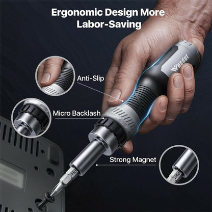 WESDUT 13 in 1 Ratchet Screwdriver Set 45-Tooth Multi-Bit Tool Kit for Home Repair Electronics