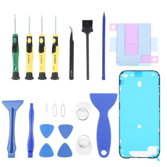 JF-8182 For iPhone 17 Pro 21 in 1 Precision Screwdriver Set Replacement Parts Battery Adhesive Tape Sticker + Middle Plate Frame Repair Tool Kit