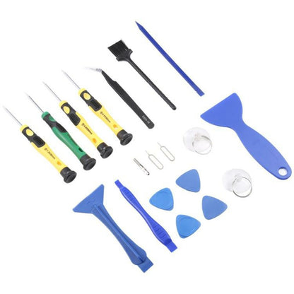 JF-8182 For iPhone 16 21 in 1 Precision Screwdriver Set Replacement Parts Battery Adhesive Tape Sticker + Middle Plate Frame Repair Tool Kit