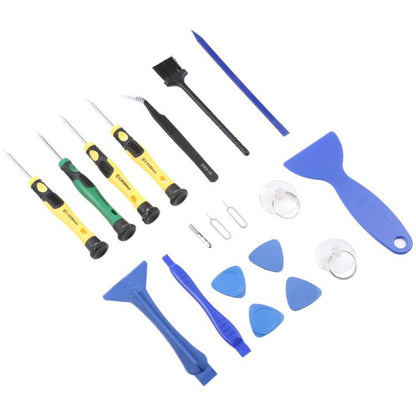JF-8182 For iPhone 14 21 in 1 Precision Screwdriver Set Replacement Parts Battery Adhesive Tape Sticker + Middle Plate Frame Repair Tool Kit