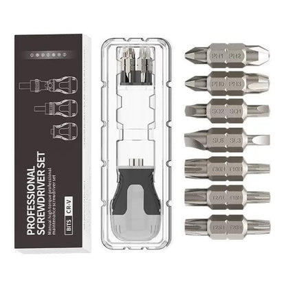 JIAFA 15 in 1 Dual Head Ratchet Screwdriver Set 14Pcs CRV Bits Magnetic Professional Repair Tool