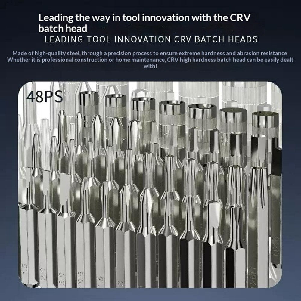 JIAFA 58 in 1 Precision Screwdriver Set CRV Magnetic Bits PP Handle Screwdriver for Phone Repair