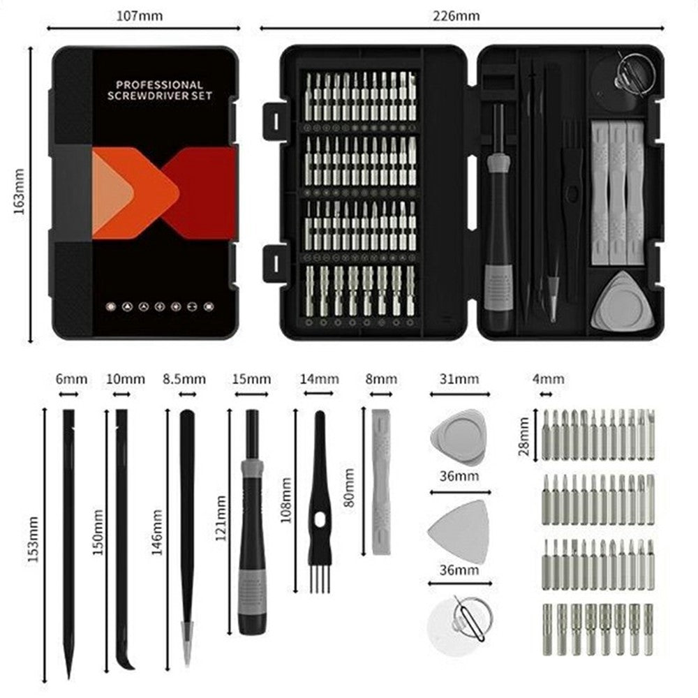 JIAFA 58 in 1 Precision Screwdriver Set CRV Magnetic Bits PP Handle Screwdriver for Phone Repair
