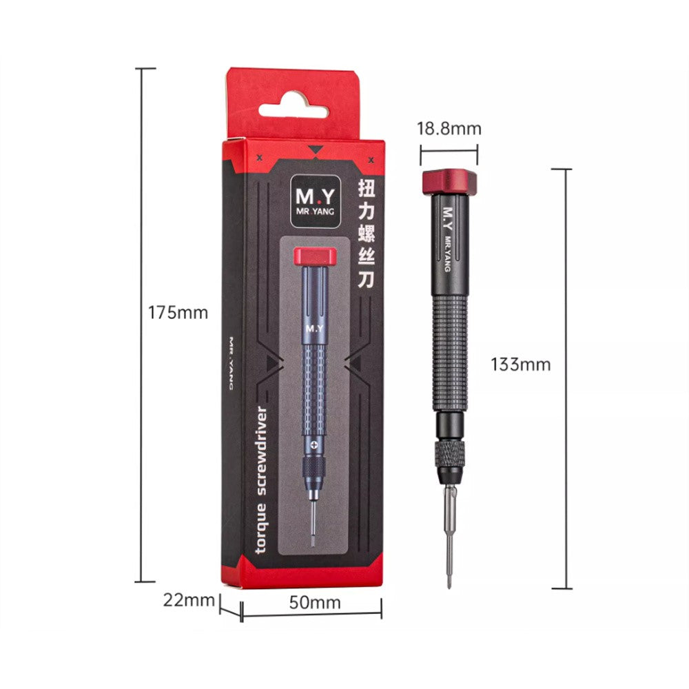 MR. YANG Torque Screwdriver with 5 Interchangeable Bits Auto Idle Precision Tool for Electronics Repair