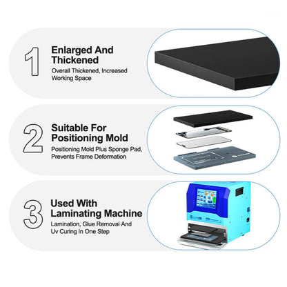 SUNSHINE SS-061A 8mm Thickened Laminating Pad Sponge Pad Laminating Mat for Phone Screen Repair Positioning Mold Frame Protection