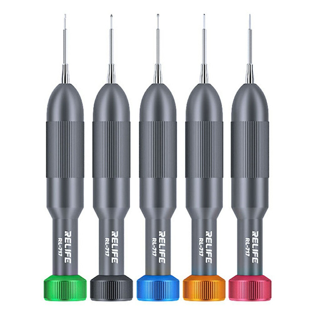 RELIFE RL-717A 5-in-1 Rocket-Head Design Screwdrivers Set S2 Steel Precision Bits Repair Tool for iPhone Android Electronics