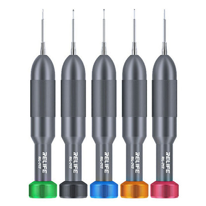RELIFE RL-717A 5-in-1 Rocket-Head Design Screwdrivers Set S2 Steel Precision Bits Repair Tool for iPhone Android Electronics