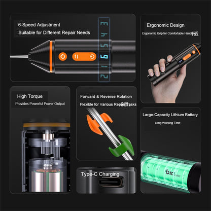 TBK003 Mobile Phone Glue Remover Tool 6-Speed Electric Roller for OCA Frame Battery Adhesive Repair