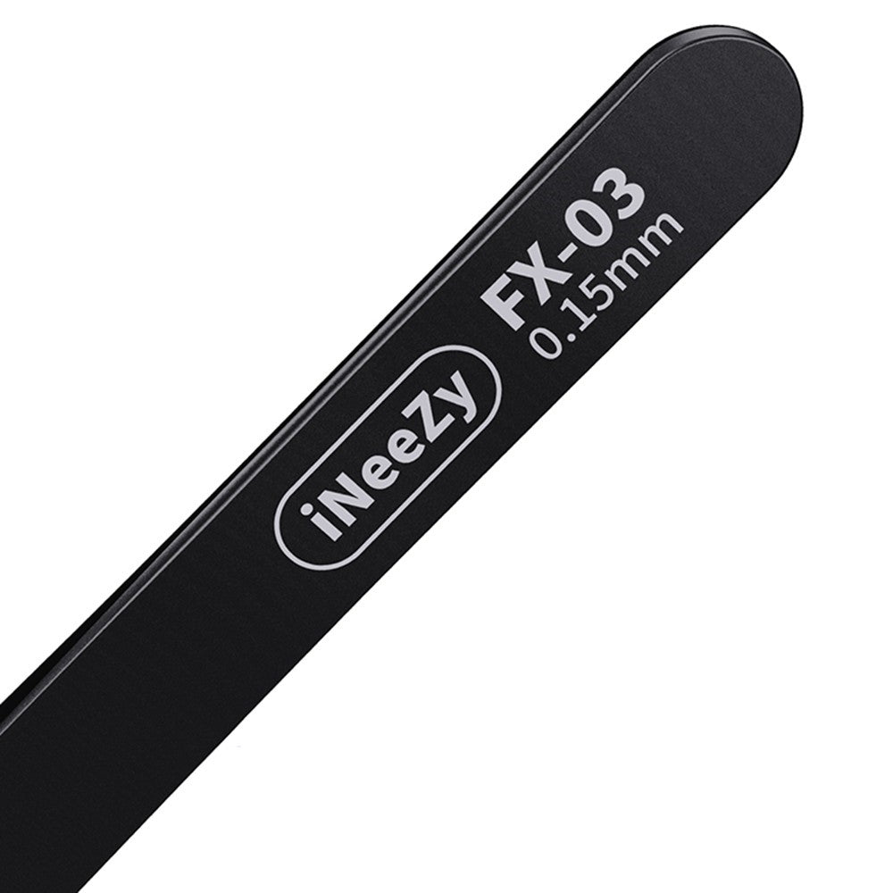 QIANLI INEEZY FX-03 0.15mm Fine Type Hand-polished Non-magnetic Precision Stainless Steel Tweezers for Jump Wire