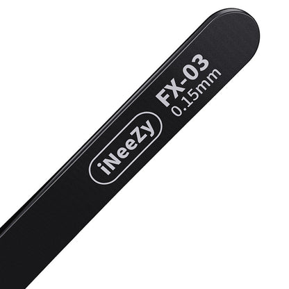 QIANLI INEEZY FX-03 0.15mm Fine Type Hand-polished Non-magnetic Precision Stainless Steel Tweezers for Jump Wire