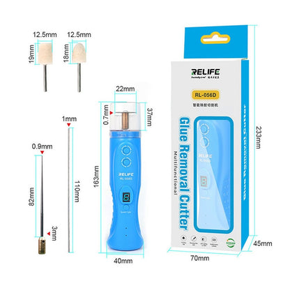 RELIFE RL-056D Professional Electric Glue Remover Machine for Mobile Phone Touch Screen Repair Anti-Skid Handle Tool Smart Cutting and Degumming Machine with 6-Speed Adjustable
