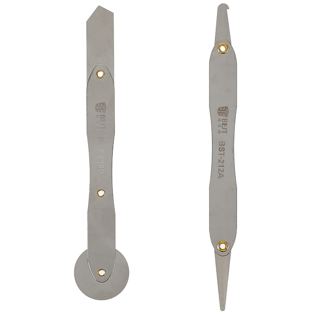 BEST BST-212A/B High Temperature Resistant Opening Tool Metal Double-Sided Pry Tool Repair Parts for iPhone Android