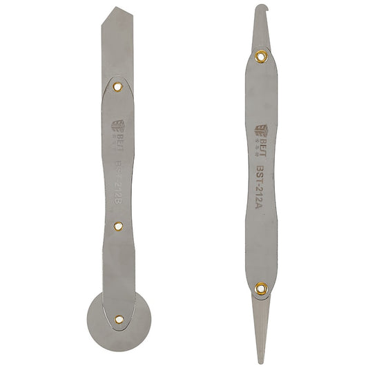 BEST BST-212A/B High Temperature Resistant Opening Tool Metal Double-Sided Pry Tool Repair Parts for iPhone Android