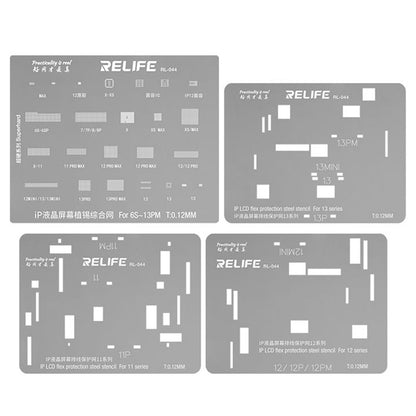 RELIFE RL-044 4Pcs/Set LCD Screen Planting Tin Network Mesh + Steel Cable Protecting Mesh for iPhone 6S
