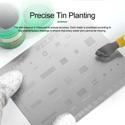 RELIFE RL-044 4Pcs/Set LCD Screen Planting Tin Network Mesh + Steel Cable Protecting Mesh for iPhone 6S