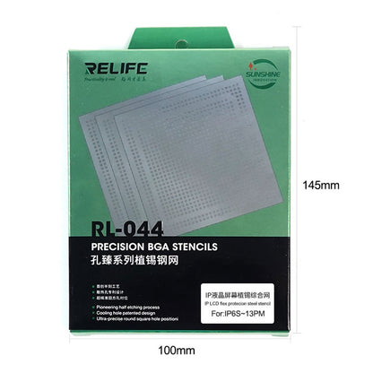 RELIFE RL-044 4Pcs/Set LCD Screen Planting Tin Network Mesh + Steel Cable Protecting Mesh for iPhone 6S