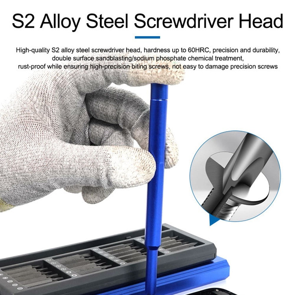 SUNSHINE SS-5118 25-in-1 High Performance Screwdriver Set with Groove Magnetic Storage Organizer Mobile Phone Screen Replace Repair Tools