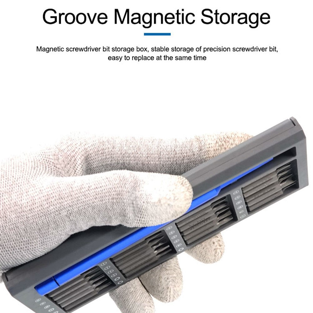 SUNSHINE SS-5118 25-in-1 High Performance Screwdriver Set with Groove Magnetic Storage Organizer Mobile Phone Screen Replace Repair Tools