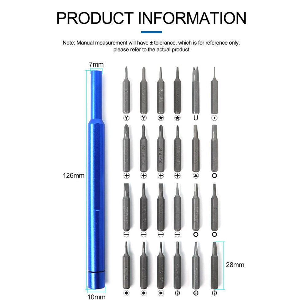 SUNSHINE SS-5118 25-in-1 High Performance Screwdriver Set with Groove Magnetic Storage Organizer Mobile Phone Screen Replace Repair Tools