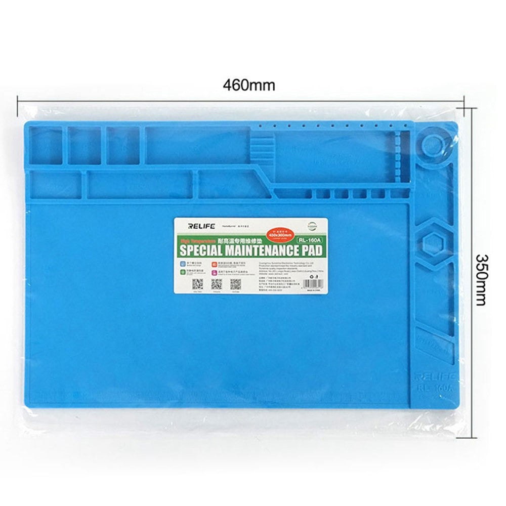 RELIFE RL-160A Insulation Silicone Soldering Repair Mat Heat Resistant Work Pad for Phone PCB Repair