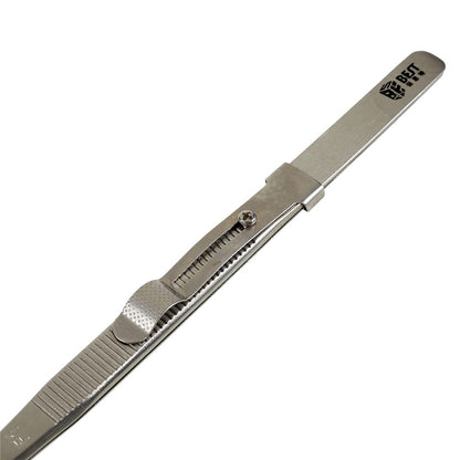 BEST BST-F1 202 Stainless Steel Tweezers Slide Buckle Design Diamond Gem Jewelry Making Craft Tool
