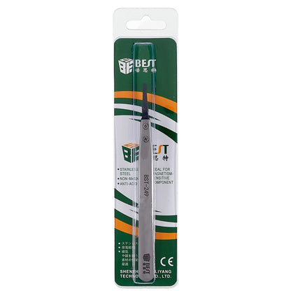 BEST BST-249 Professional Anti-Static Tweezers Mobile Phone Tablet Repairing PPS Plastic Head Tweezers