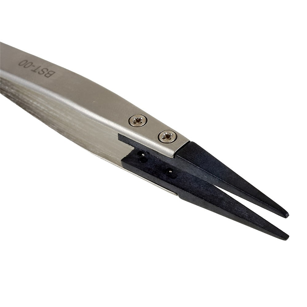 BEST BST-00 Anti-Static Tweezers PPS Plastic Head Tweezers Mobile Phone Tablet Precision Repairing Tool