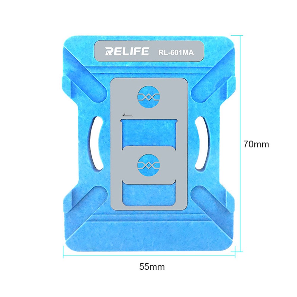 RELIFE RL-601MA A8-A15 CPU Reballing Stencil Platform for iPhone 6-13 Pro Max IC Chip Planting Tin Template Fixture