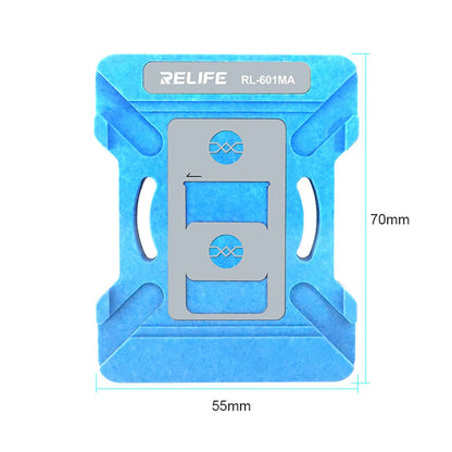 RELIFE RL-601MA A8-A15 CPU Reballing Stencil Platform for iPhone 6-13 Pro Max IC Chip Planting Tin Template Fixture