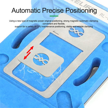 RELIFE RL-601MA A8-A15 CPU Reballing Stencil Platform for iPhone 6-13 Pro Max IC Chip Planting Tin Template Fixture