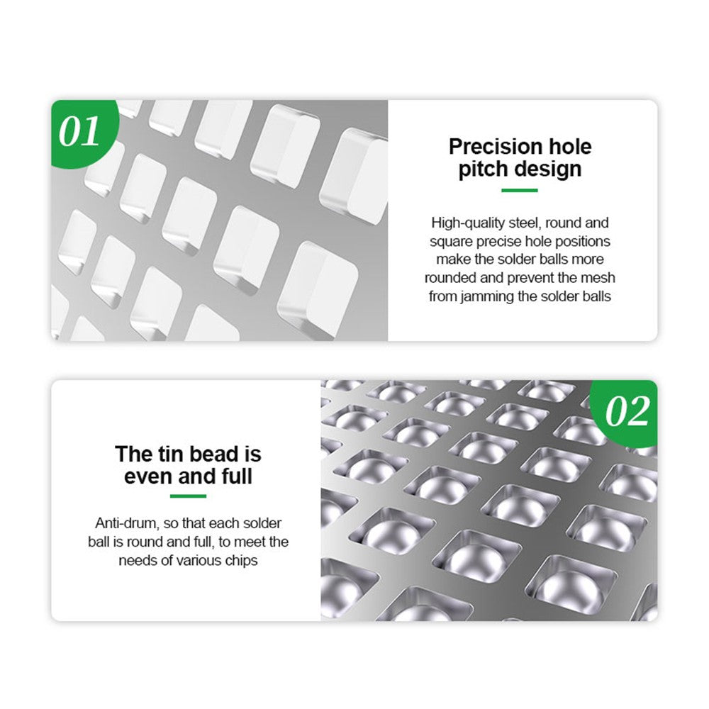 RELIFE RL-601MA A8-A15 CPU Reballing Stencil Platform for iPhone 6-13 Pro Max IC Chip Planting Tin Template Fixture