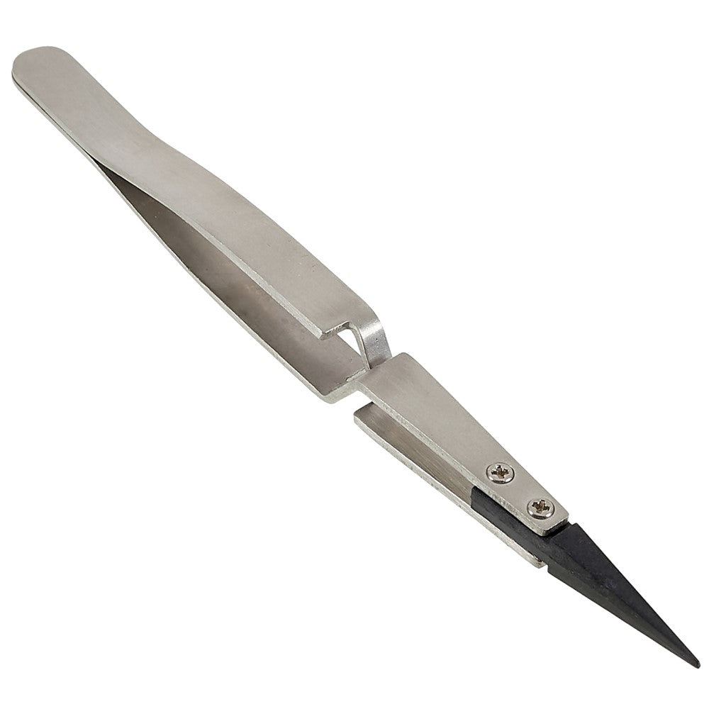 JAKEMY JM-T10-12 Precision Anti-Static Tweezers Stainless Steel ESD Curved / Straight Electronic Tweezers Forceps for Mobile Phone Repair