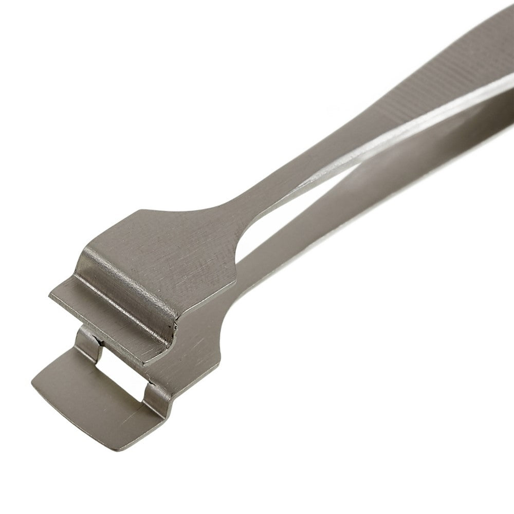 BEST BST-91-4L Stainless Steel Crystal Wafer Tweezers L-shaped Anti-slip Clips Tools for Mobile Repair