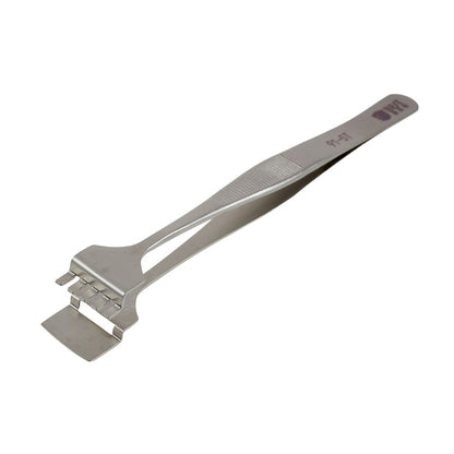 BEST BST-91-5T Anti-Static Stainless Steel Crystal Wafer Tweezers Tooth-shaped Hand Tools for BGA PCB Motherboard Phone Repair Tools