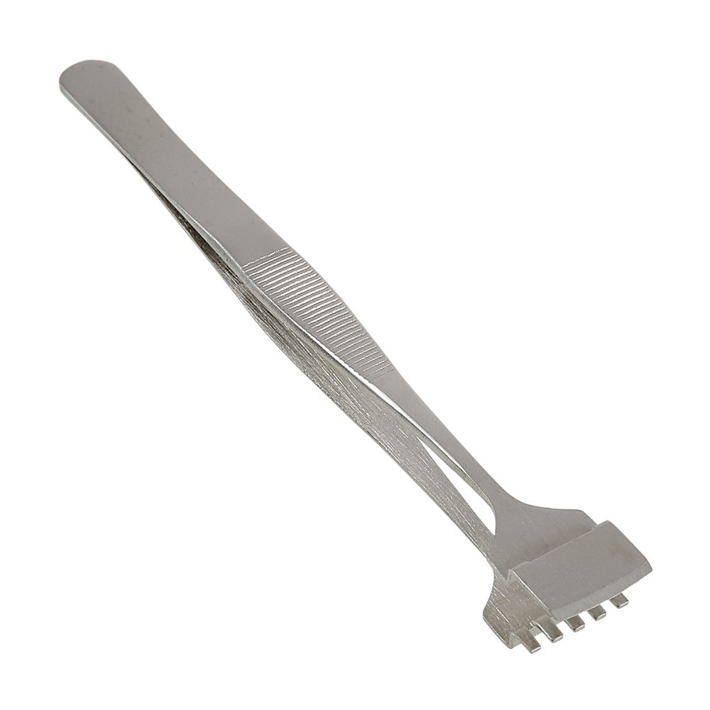 BEST BST-91-5T Anti-Static Stainless Steel Crystal Wafer Tweezers Tooth-shaped Hand Tools for BGA PCB Motherboard Phone Repair Tools
