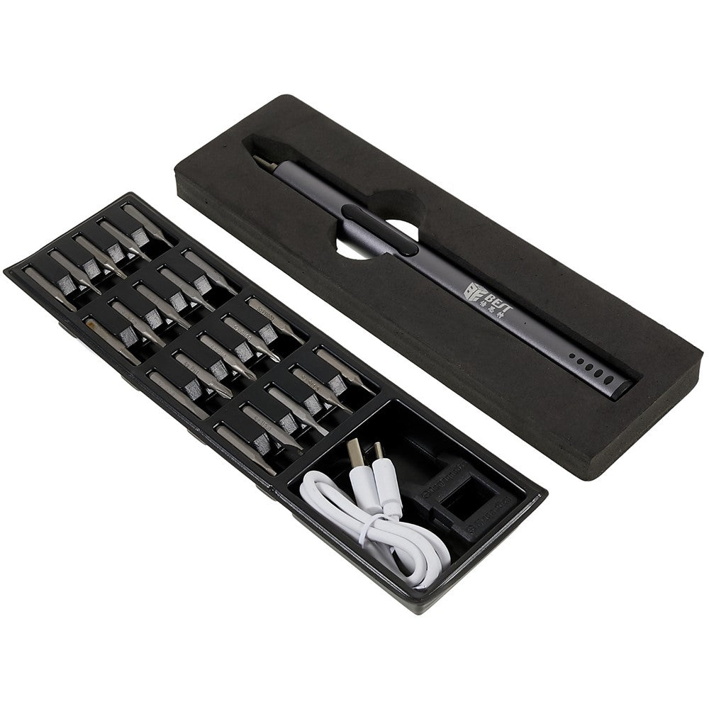 BEST BST-9911A Professional Rechargeable Magnetic Electric Screwdriver Repair Tool with LED Light