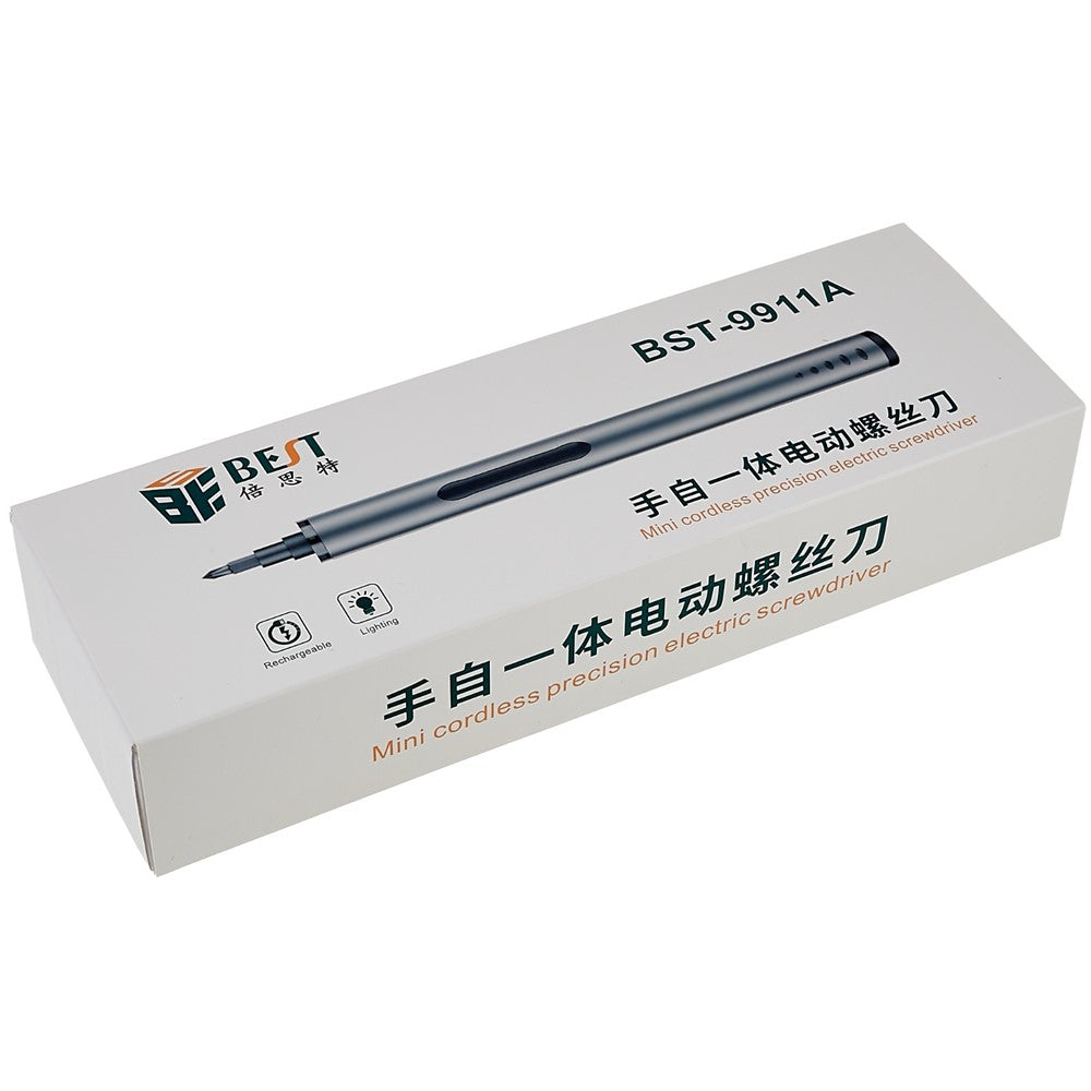 BEST BST-9911A Professional Rechargeable Magnetic Electric Screwdriver Repair Tool with LED Light
