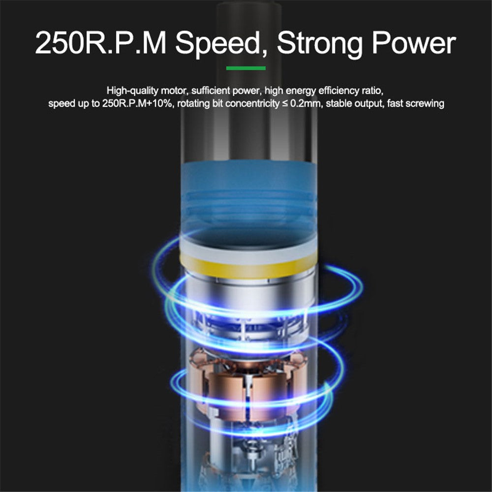 RELIFE SD-22E Precision Electric Screwdriver Rechargeable Repair Power Hand Tool with 10Pcs Bits for Repair Phones