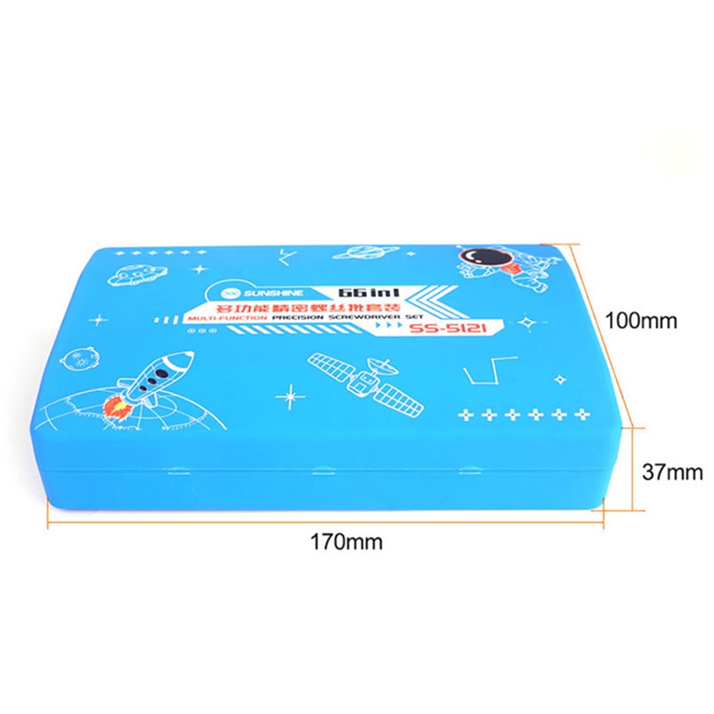 SUNSHINE SS-5121 66-in-1 Precision Screwdriver Set 64 Bits Magnetic Driver Kit Professional Electronics Repair Tool