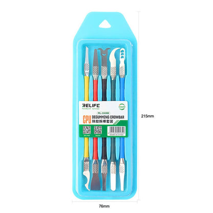RELIFE RL-049B Mobile Phone CPU Glue Remover Tools SSD Solid State Drive BGA Chip Glue Removing Crowbar Set