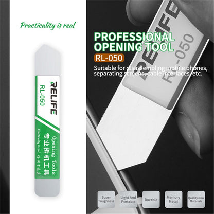 RELIFE RL-050 Metal Opening Pry Tool Bar Opener Spudger Scraper Knife for Smart Phone Screen