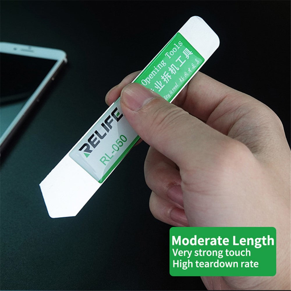 RELIFE RL-050 Metal Opening Pry Tool Bar Opener Spudger Scraper Knife for Smart Phone Screen